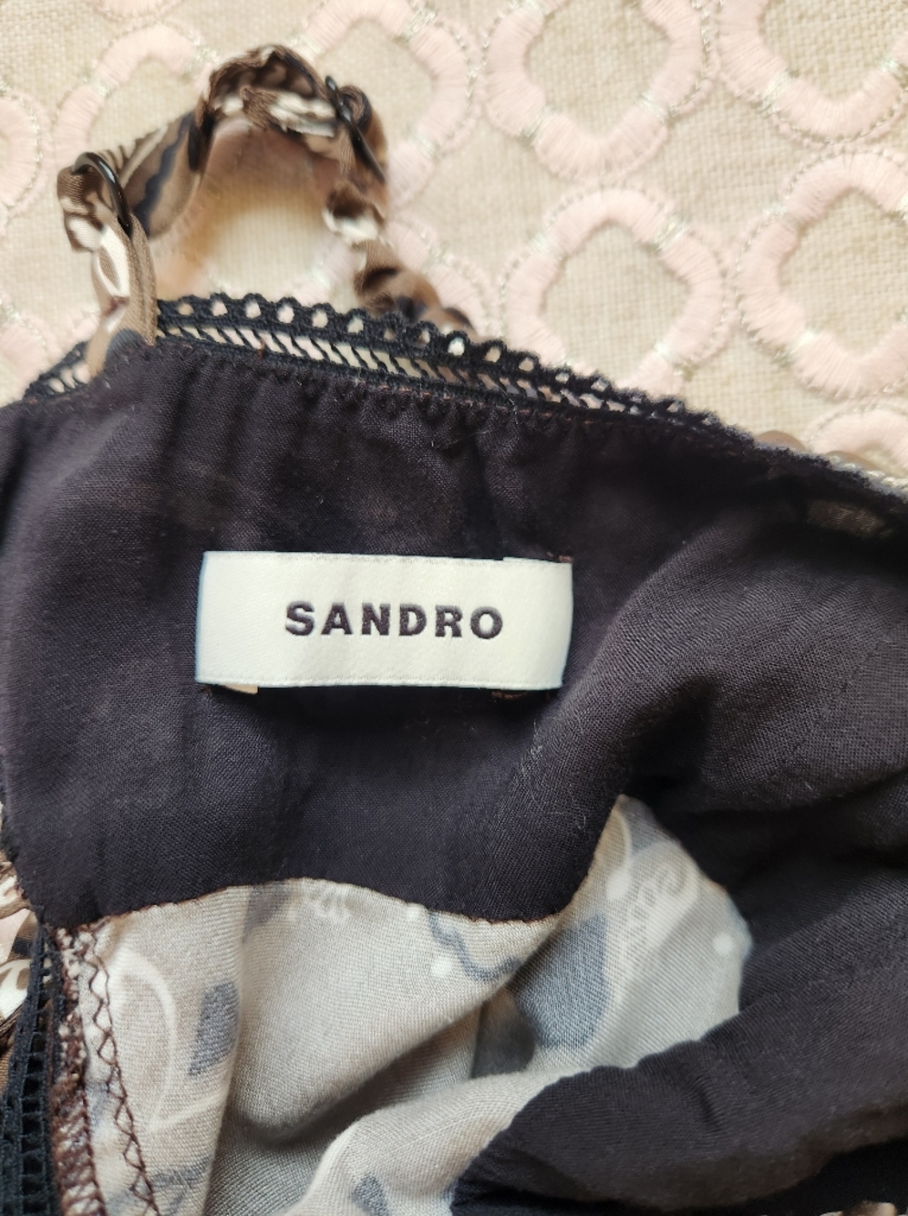 Sandro Women's Brown Bandana Print Midi Dress, Size 8 US/40 FR, $455 - Picture 6 of 15